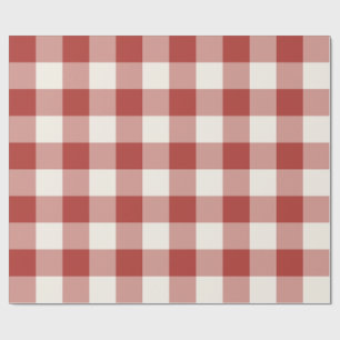 Rotes großes kariertes Gingham Geschenkpapier