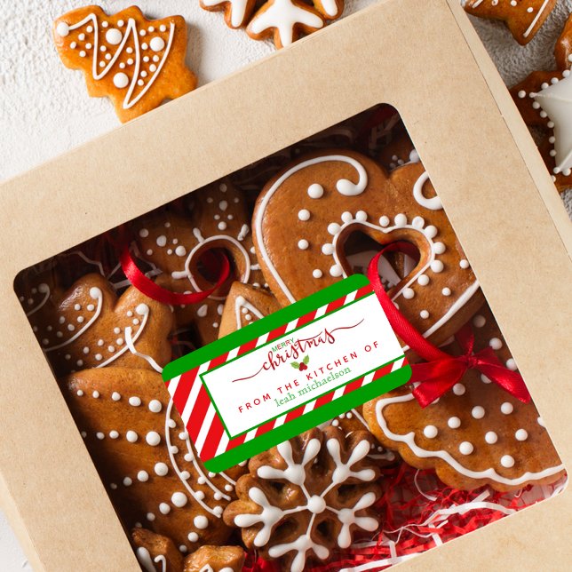 Rotes Grün aus der Küche von Weihnachten Adressaufkleber (Von Creator hochgeladen)