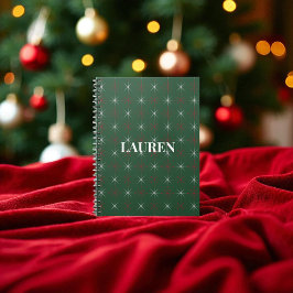 Rotes Grün Mitte Jahrhundert Moderner Urlaub Notizblock