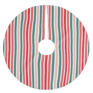 Rotes Grün und gestrichenes Papier Polyester Weihnachtsbaumdecke