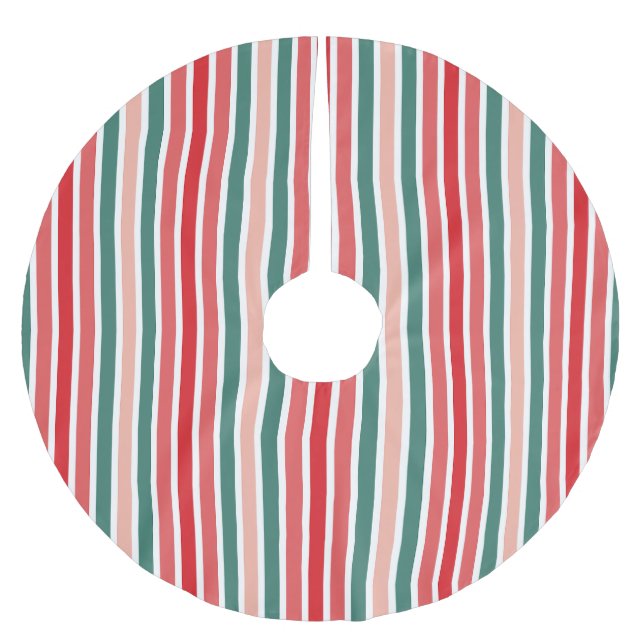 Rotes Grün und gestrichenes Papier Polyester Weihnachtsbaumdecke (Vorderseite)