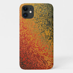 Rotes Grün-und Goldmuster iPhone 11 Hülle
