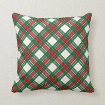 Rotes Grün und Weiß Tartan Kariert