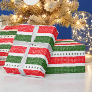 Rotes Grün und Weißtütenpapier Geschenkpapier