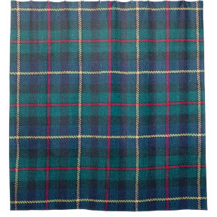 Rotes, grünes, blaues schottisches Tartan-Muster. Duschvorhang