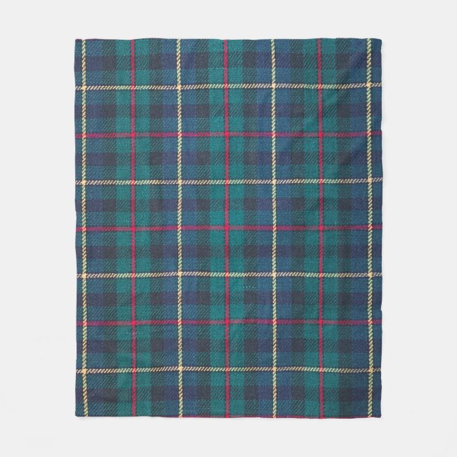 Rotes, grünes, blaues schottisches Tartan-Muster. Fleecedecke (Vorderseite)