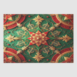 Rotes grünes dekoratives Feiertags-Tissue-Papier Seidenpapier