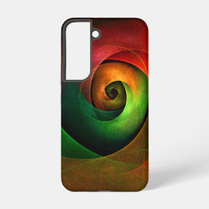 Rotes grünes florales modernes abstraktes Kunstmus Samsung Galaxy Hülle