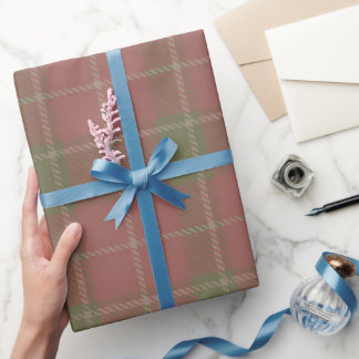 Rotes grünes Karomuster-Wrap-Papier Geschenkpapier