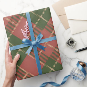 Rotes grünes Karomuster-Wrap-Papier Geschenkpapier
