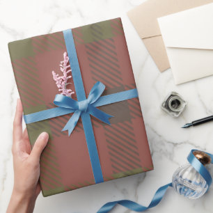 Rotes grünes Karomuster-Wrap-Papier Geschenkpapier