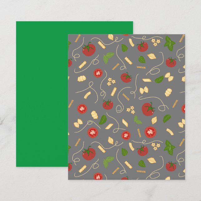 Rotes grünes Pasta Basil Scrapbook (Vorne/Hinten)