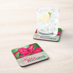 Rotes Grünes Poinsettia Untersetzer Set (6)