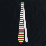 Rotes grünes Weiß stripes Krawatte<br><div class="desc">Rote,  weiße und grüne Streifen-Krawatte</div>