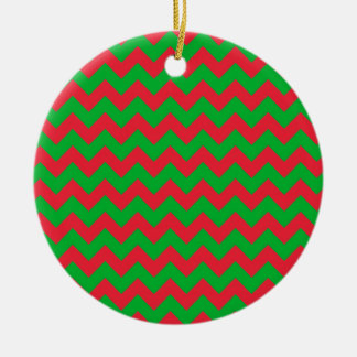 Rotes grünes Zickzack Keramikornament