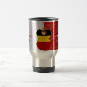 Rotes Haar des deutschen Engels in Fahne gekleidet Reisebecher