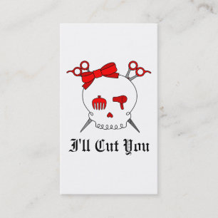 Rotes Haar-zusätzlicher Schädel (Scissor gekreuz Terminkarte