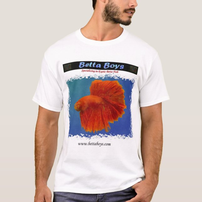 Rotes Halbmond Betta Shirt durch Betta Jungen (Vorderseite)