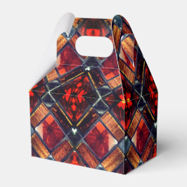 Rotes Hartglas Geschenkschachtel