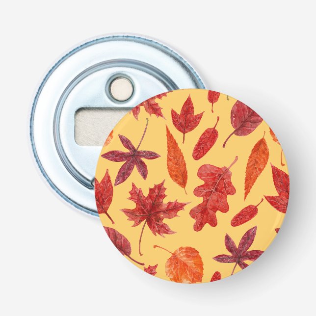 Rotes Herbstblatt Flaschenöffner (Vorderseite)