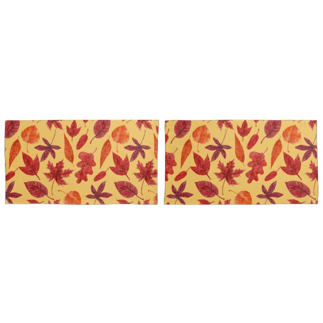 Rotes Herbstblatt Kissenbezug (Vorderseite-Set)