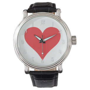 Rotes Herz Armbanduhr
