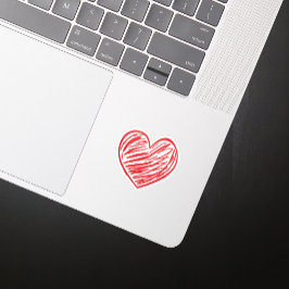 Rotes Herz Aufkleber