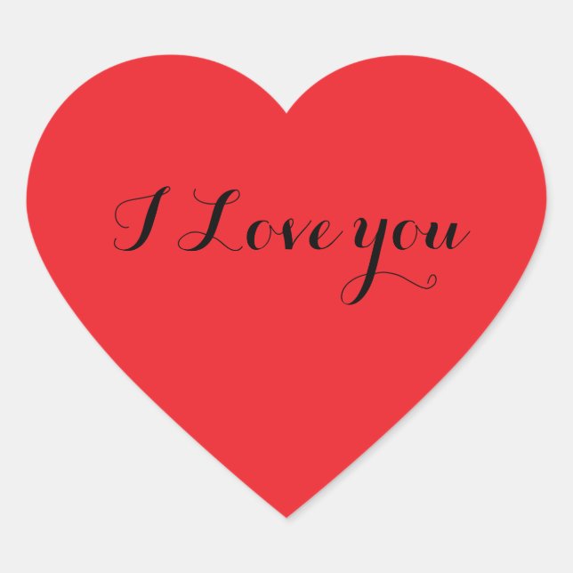 Rotes Herz Aufkleber Vorlage (Vorderseite)