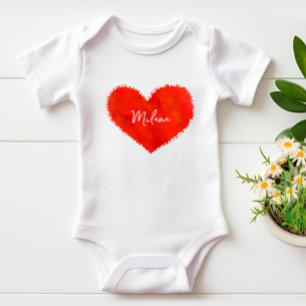 Rotes Herz Baby Strampler