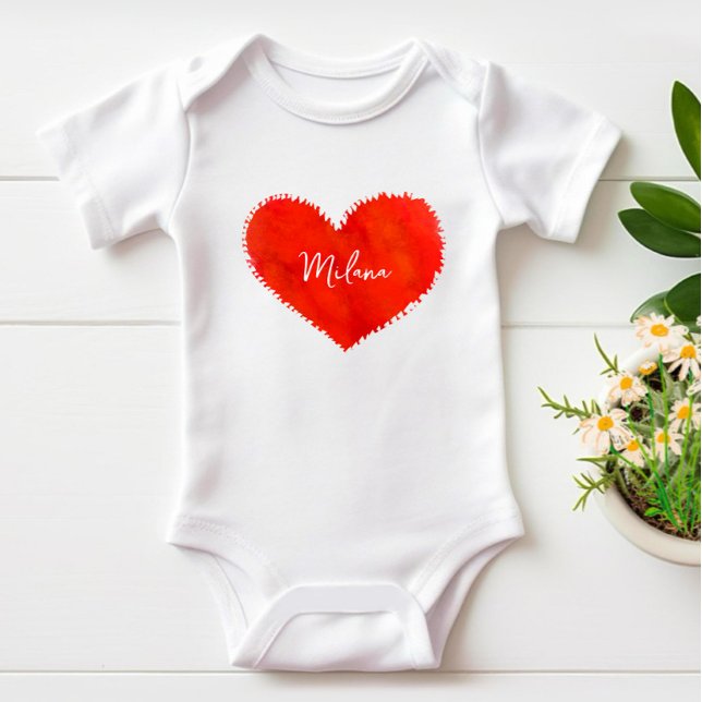 Rotes Herz Baby Strampler (Von Creator hochgeladen)
