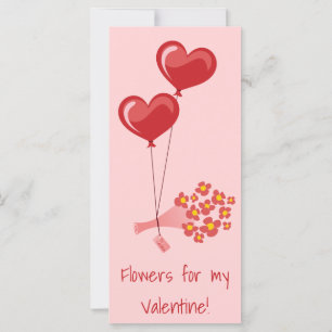 Rotes Herz Ballons Blume Valentinstag