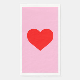 Rotes Herz Beat Pastel Pink Serviette