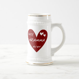 Rotes-Herz-Best-Gramma-aller-Zeiten-T-Shirts und G Bierglas