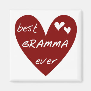Rotes-Herz-Best-Gramma-aller-Zeiten-T-Shirts und G Magnet