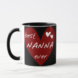 Rotes-Herz-Best-Nanna-Ever-T-Shirts und Geschenke Tasse