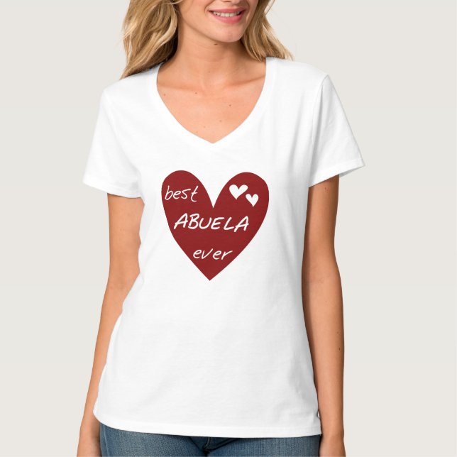 Rotes Herz beste Abuela überhaupt T - Shirts und (Vorderseite)