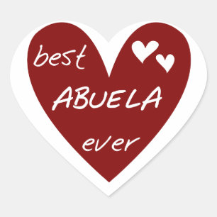 Rotes Herz beste Abuela überhaupt T - Shirts und Herz-Aufkleber