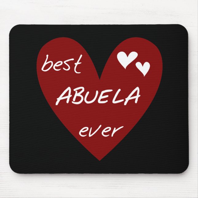 Rotes Herz beste Abuela überhaupt T - Shirts und Mousepad (Vorne)