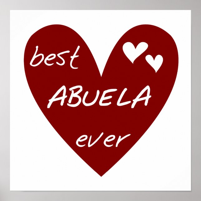 Rotes Herz beste Abuela überhaupt T - Shirts und Poster (Vorne)