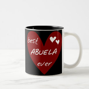 Rotes Herz beste Abuela überhaupt T - Shirts und Zweifarbige Tasse
