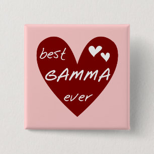 Rotes Herz-beste Gamma-überhaupt T-Shirts und Button