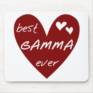 Rotes Herz-beste Gamma-überhaupt T-Shirts und Mousepad