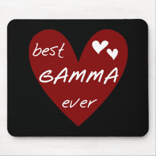 Rotes Herz-beste Gamma-überhaupt T-Shirts und Mousepad