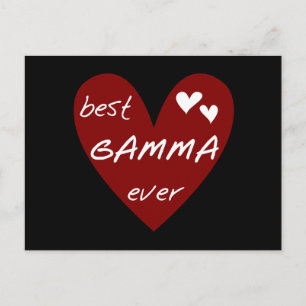 Rotes Herz-beste Gamma-überhaupt T-Shirts und Postkarte