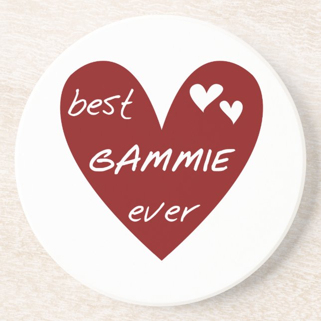 Rotes Herz beste Gammie überhaupt T-Shirts und Getränkeuntersetzer (Vorne)
