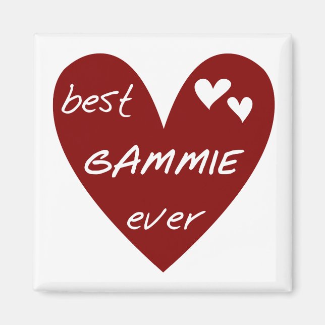 Rotes Herz beste Gammie überhaupt T-Shirts und Magnet (Vorne)