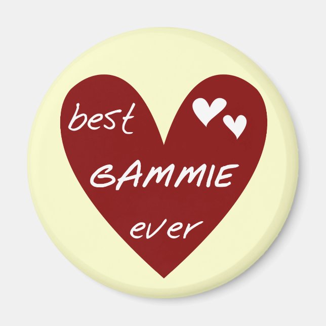 Rotes Herz beste Gammie überhaupt T-Shirts und Magnet (Vorne)