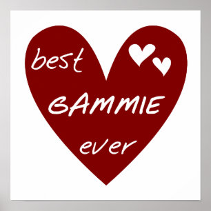 Rotes Herz beste Gammie überhaupt T-Shirts und Poster