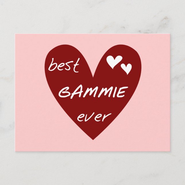 Rotes Herz beste Gammie überhaupt T-Shirts und Postkarte (Vorderseite)