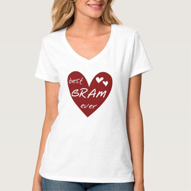 Rotes Herz-beste Gramm-überhaupt T-Shirts und (Vorderseite)